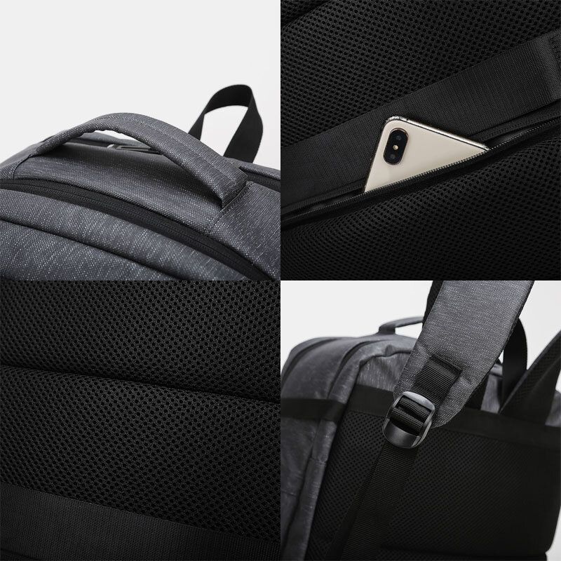 Mochila Para Portátil De Negocios Impermeable Con Carga Usb De 15.6 Pulgadas Para Hombres