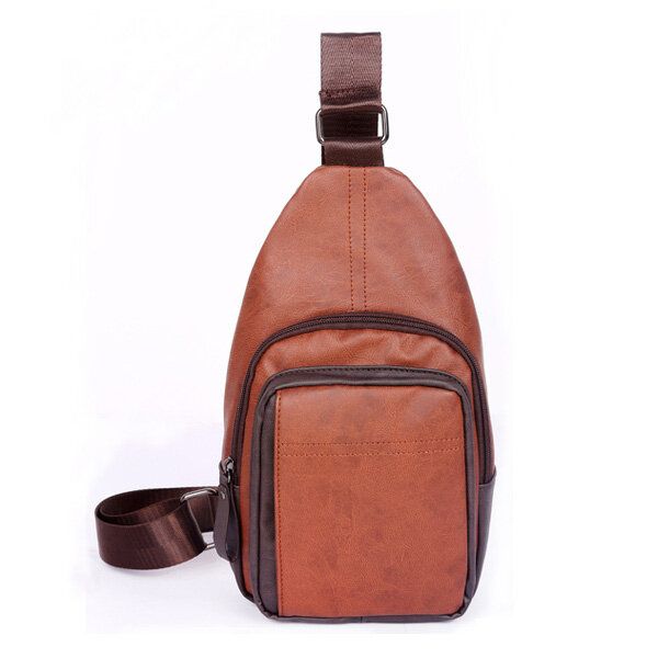 Bolso Bandolera De Pu Para Hombre Bandolera De Ocio Con Capacidad