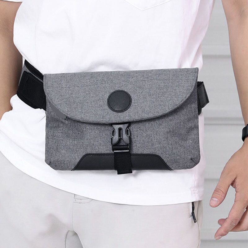 Hombres Carga Usb Color Sólido Casual Deporte Al Aire Libre Bolsa De Pecho De Transporte Múltiple Bolso Bandolera Bolsa De Cinturón