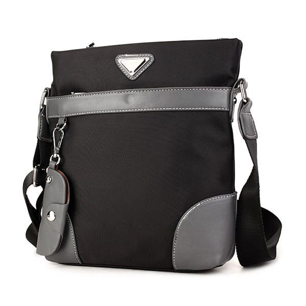 Hombres Oxford Leisure Crossbody Bag Business Bandolera Llavero