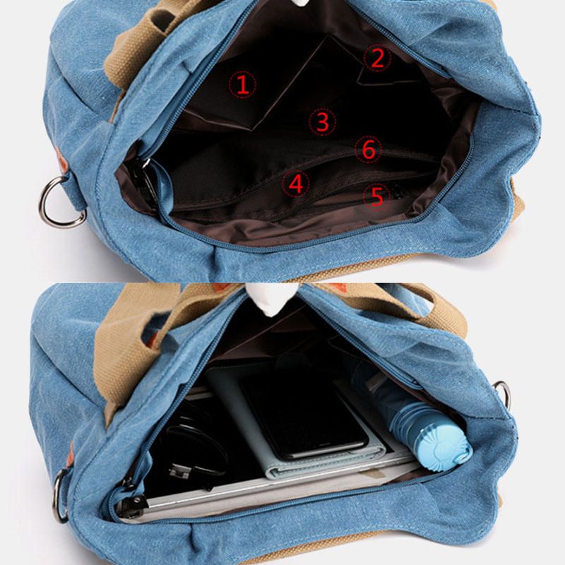 Bolso Bandolera De Lona De Gran Capacidad Para Mujer Bolsos Cruzados