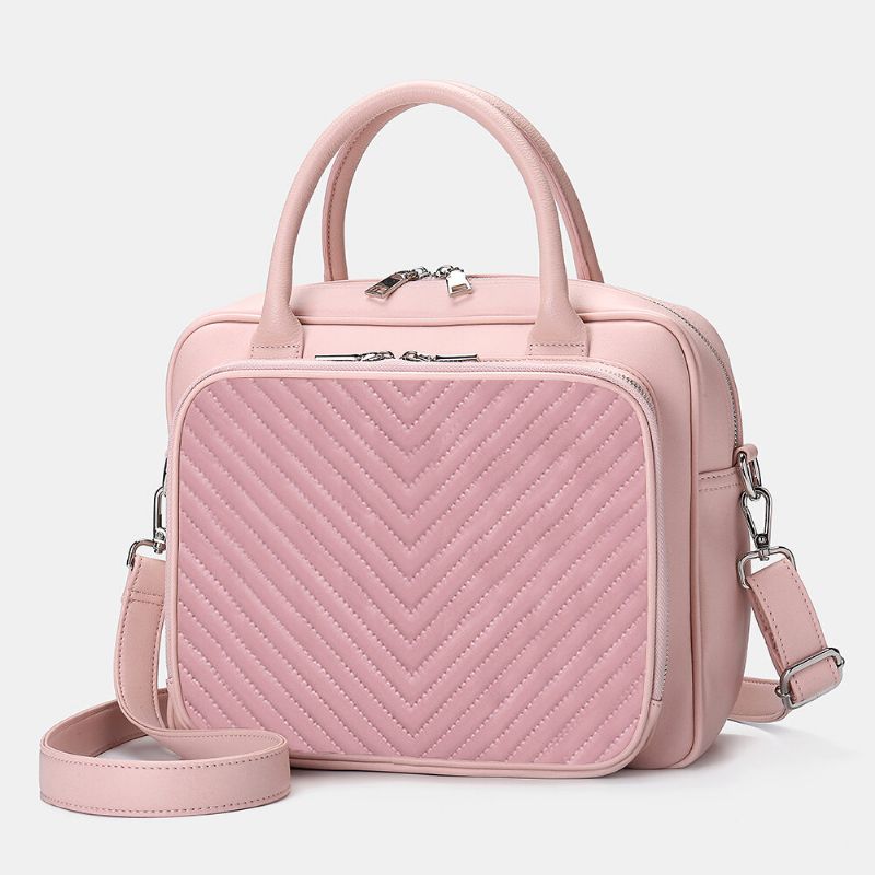 Bolso Bandolera Para Portátil A Rayas De Diseñador Para Mujer