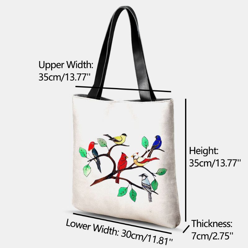 Bolso De Hombro Ligero Impermeable Con Estampado De Pájaros Manchados Para Mujer Bolsos Cruzados Bolso De Mano