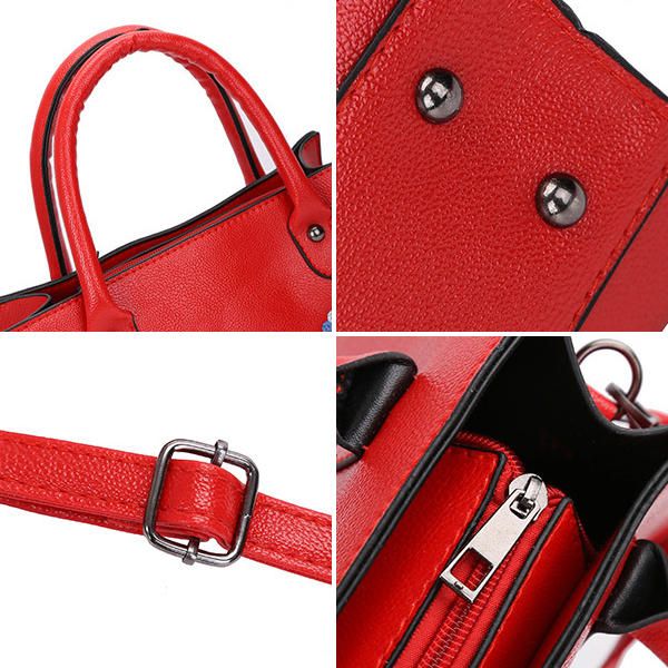 Bolso De Mano Bordado Para Mujer Bolso Bandolera De Pu De Ocio
