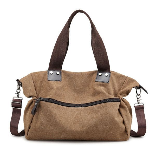 Bolsos De Mano De Lona Para Mujer Bolsos Cruzados Bolsillos Delanteros Casuales Bolsos De Hombro