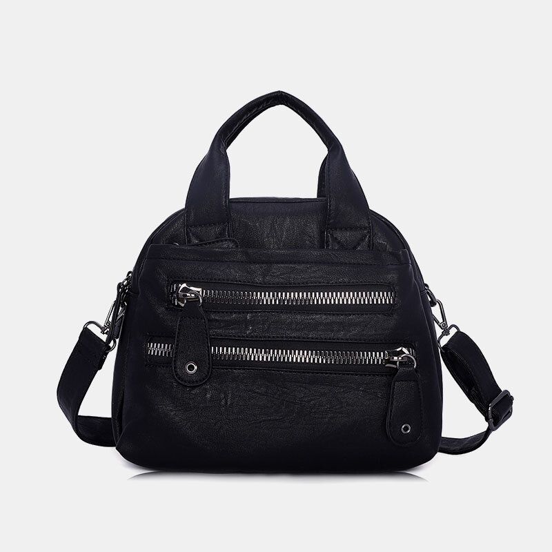 Bolsos Multibolsillos Para Mujer Bolso Bandolera Impermeable De Cuero