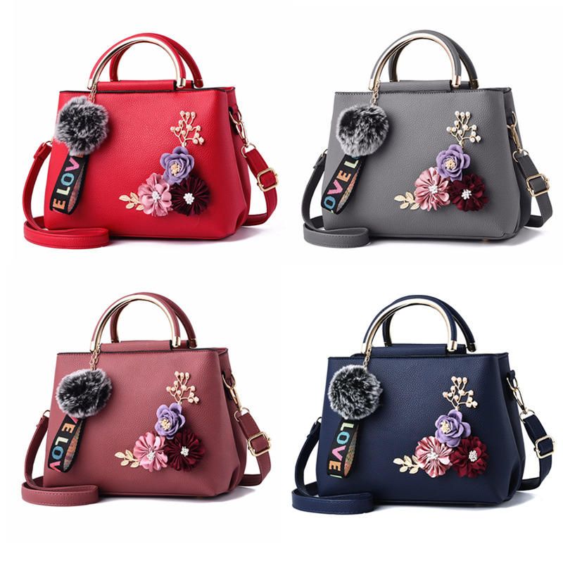 Carteras Y Bolsos De Mano Para Mujer Bolsos De Hombro Bolso De Mano Con Asa Superior De Diseñador Para Mujer Con Cintas Y Decoración De Flores