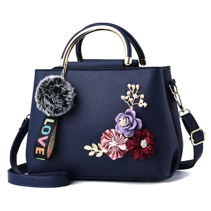 Carteras Y Bolsos De Mano Para Mujer Bolsos De Hombro Bolso De Mano Con Asa Superior De Diseñador Para Mujer Con Cintas Y Decoración De Flores