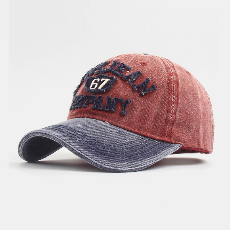 Unisex Algodón Hecho-viejo Bordado Lavado Patrón De Letras Casual Exterior Sunvisor Sombrero De Béisbol