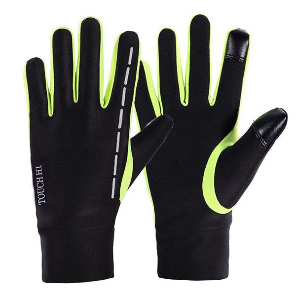 Guantes De Ciclismo Al Aire Libre De Forro Polar Antideslizante Para Hombre Guantes De Invierno Cálidos Con Dedos Completos A Prueba De Viento