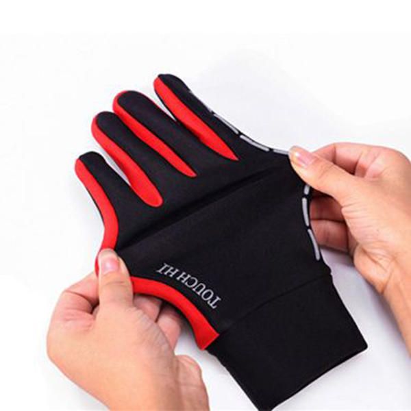Guantes De Ciclismo Al Aire Libre De Forro Polar Antideslizante Para Hombre Guantes De Invierno Cálidos Con Dedos Completos A Prueba De Viento