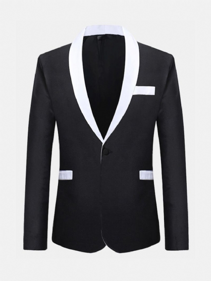 Trajes Formales De Negocios Para Hombre De Color En Contraste Con Corte Entallado