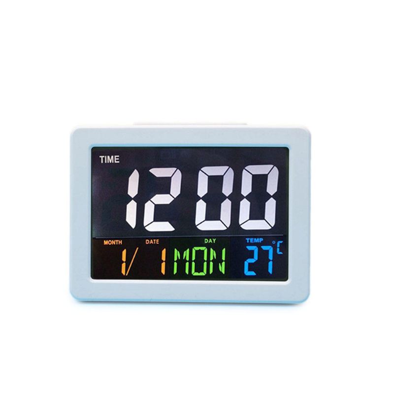 Calendario Regalo Multifunción Reloj De Temperatura Del Hogar Pantalla Lcd Escritorio Electrónico Digital Led Reloj Despertador Grande