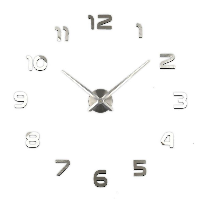 Gran Número 3d Espejo Etiqueta De La Pared Diy Decoración Del Hogar Reloj Grande Reloj De Pared Reloj De Pared