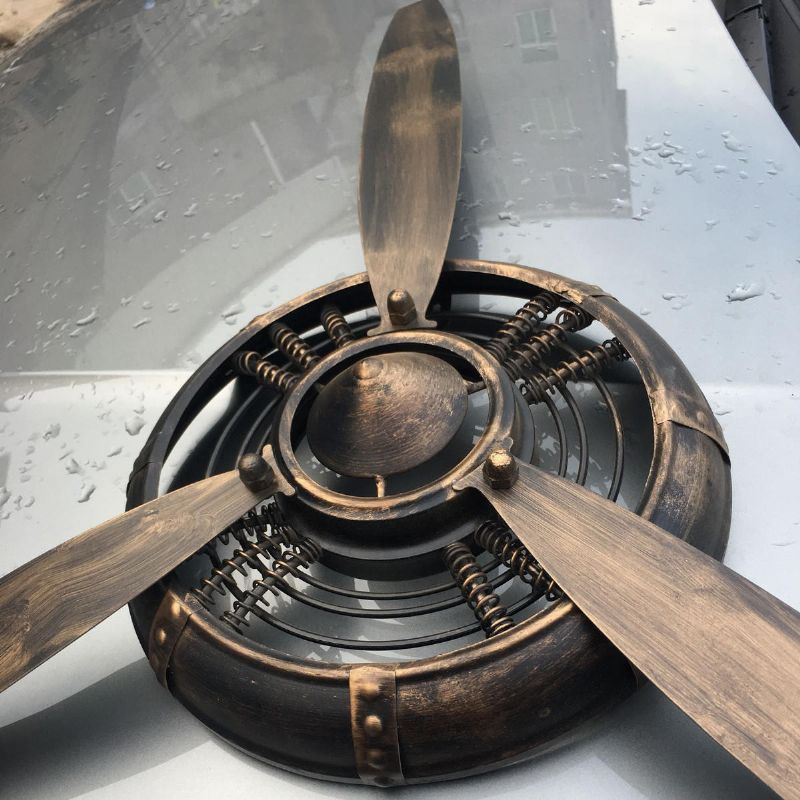 Reloj De Pared De Hélice De Avión Vintage Decoraciones De Adorno De Dormitorio Antiguo Colgante De Metal