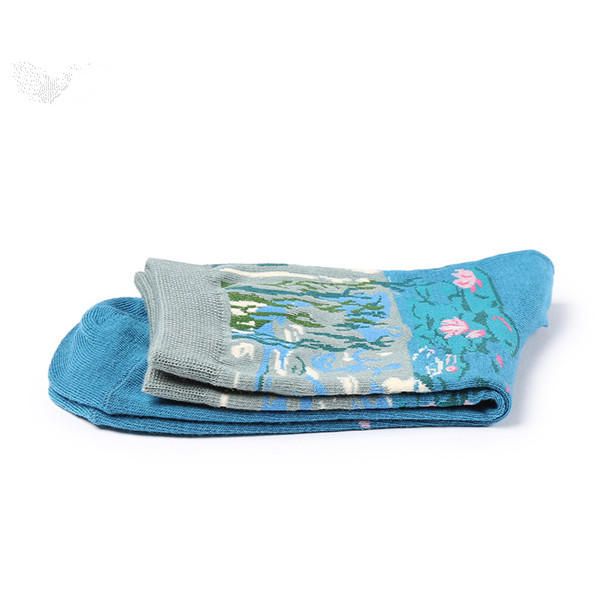 Calcetines De Tobillo Con Patrón De Arte Transpirable De Algodón Para Hombres Y Mujeres Calcetines De Sudor Absorbentes Informales