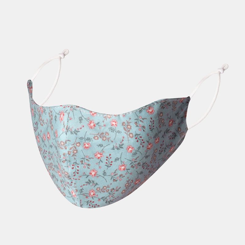Máscara Floral De Algodón Multicolor Máscara Facial Con Estampado Vintage