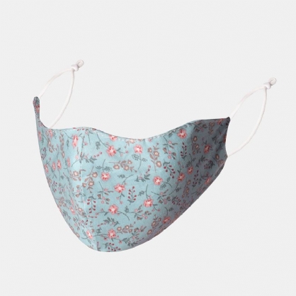 Máscara Floral De Algodón Multicolor Máscara Facial Con Estampado Vintage