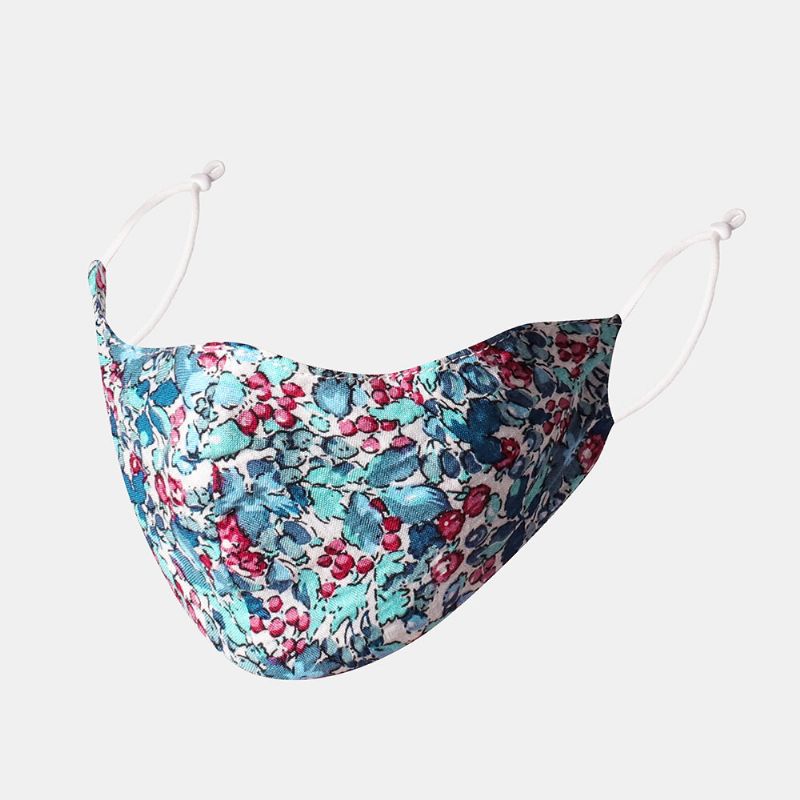 Máscara Floral De Algodón Multicolor Máscara Facial Con Estampado Vintage