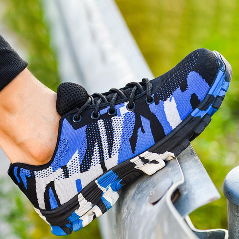 Zapatillas De Senderismo Al Aire Libre Antideslizantes De Camuflaje De Malla Transpirable Para Hombre