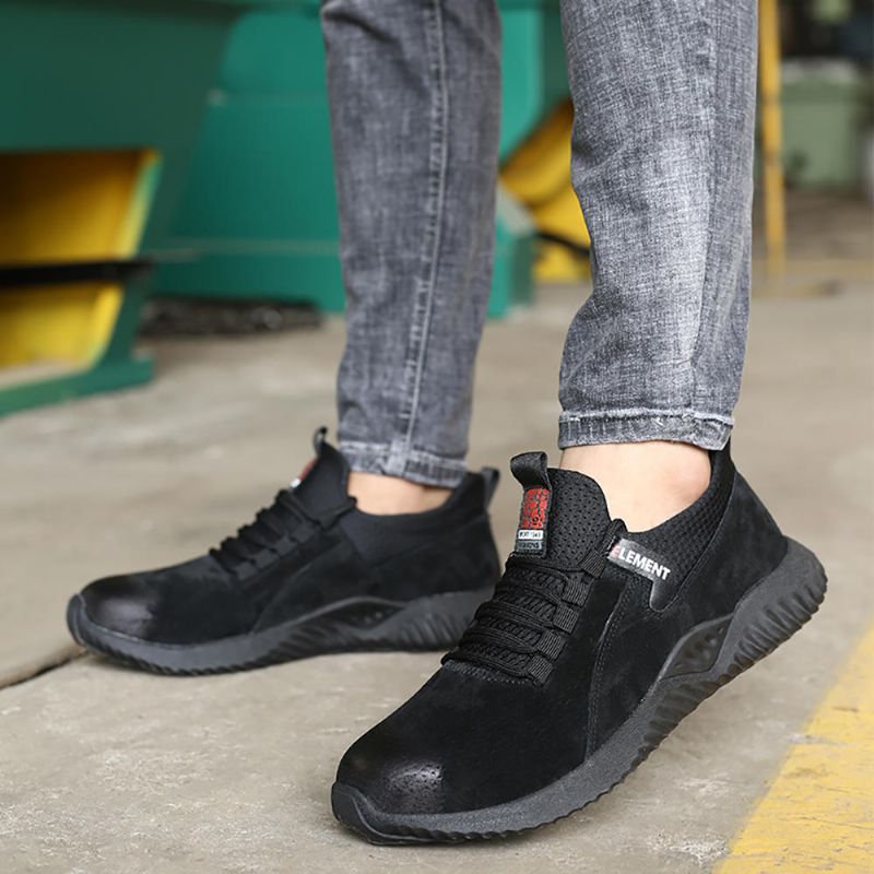 Zapatos De Trabajo De Seguridad Antideslizantes Con Punta De Acero A Prueba De Pinchazos