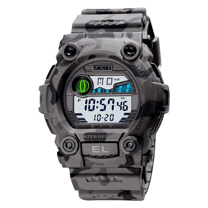 1633 Reloj De Pulsera Cronógrafo Deportivo Para Hombre Pantalla Luminosa Reloj Digital Led Resistente Al Agua
