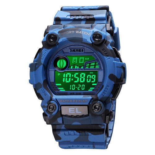 1633 Reloj De Pulsera Cronógrafo Deportivo Para Hombre Pantalla Luminosa Reloj Digital Led Resistente Al Agua
